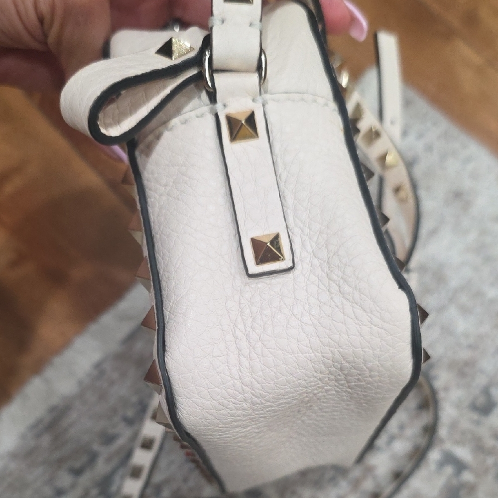 Valentino Garavani Cream Studded Crossbody Bag - Picture 6 of 11